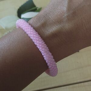 💕NWT.CR11 Beaded crochet bracelet. Boho Bracelet.Handmade Bangle.Seed Bead Rope